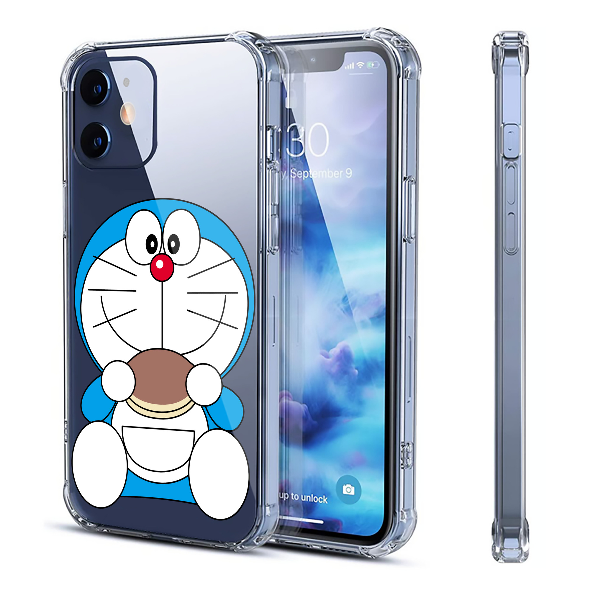 （画像用） ドラえもん Doraemon 【iPhone 12シリーズ対応】透明スマホケース（クリアソフトケース）